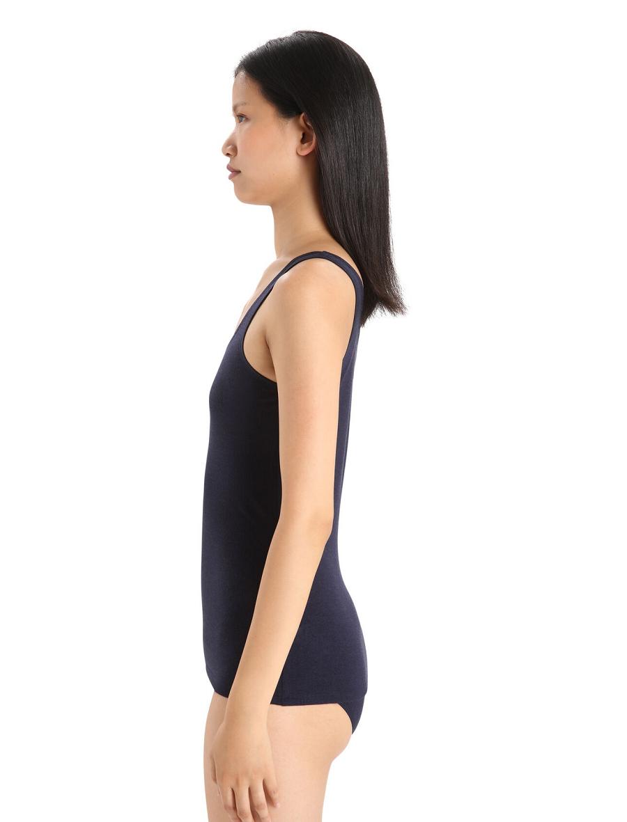 Bielizny Icebreaker Merino Siren Tank Top Damskie Granatowe | PL 1235EBCX